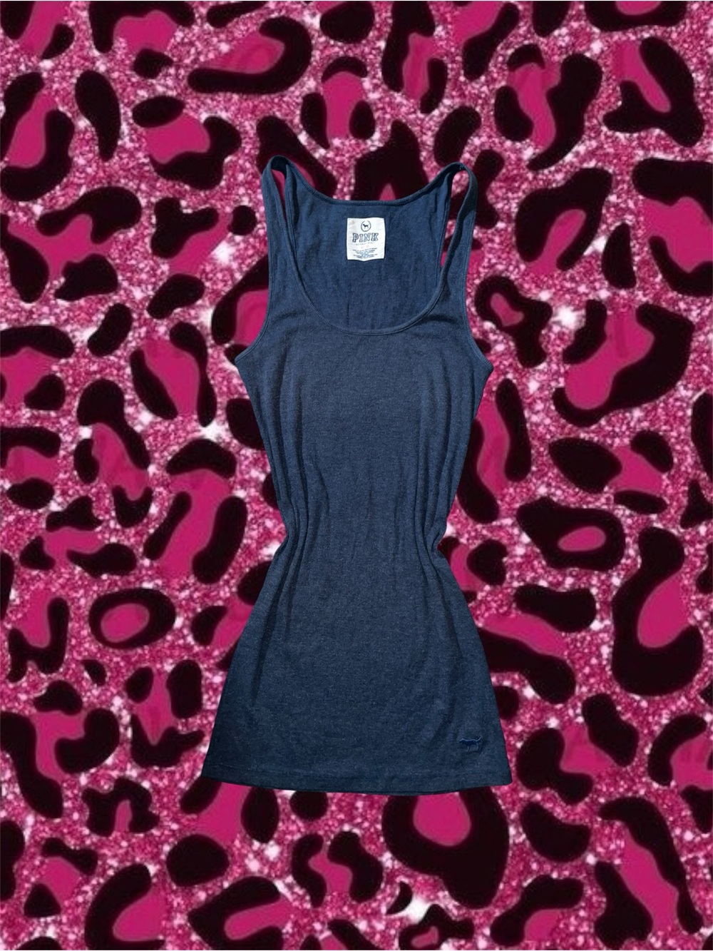 2010s Victoria’s Secret Pink Navy blue tank top